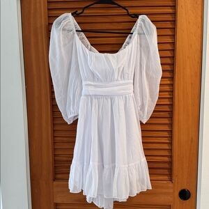 LUCY IN THE SKY White Fairycore Mini Dress